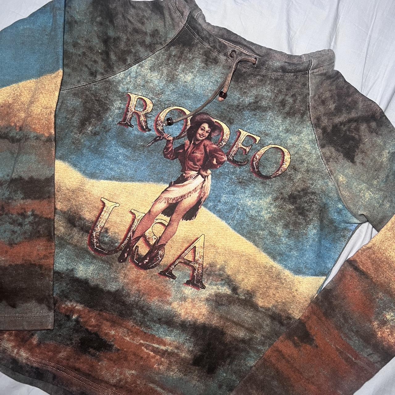 vintage rodeo usa crew neck - cute vintage cowgirl... - Depop