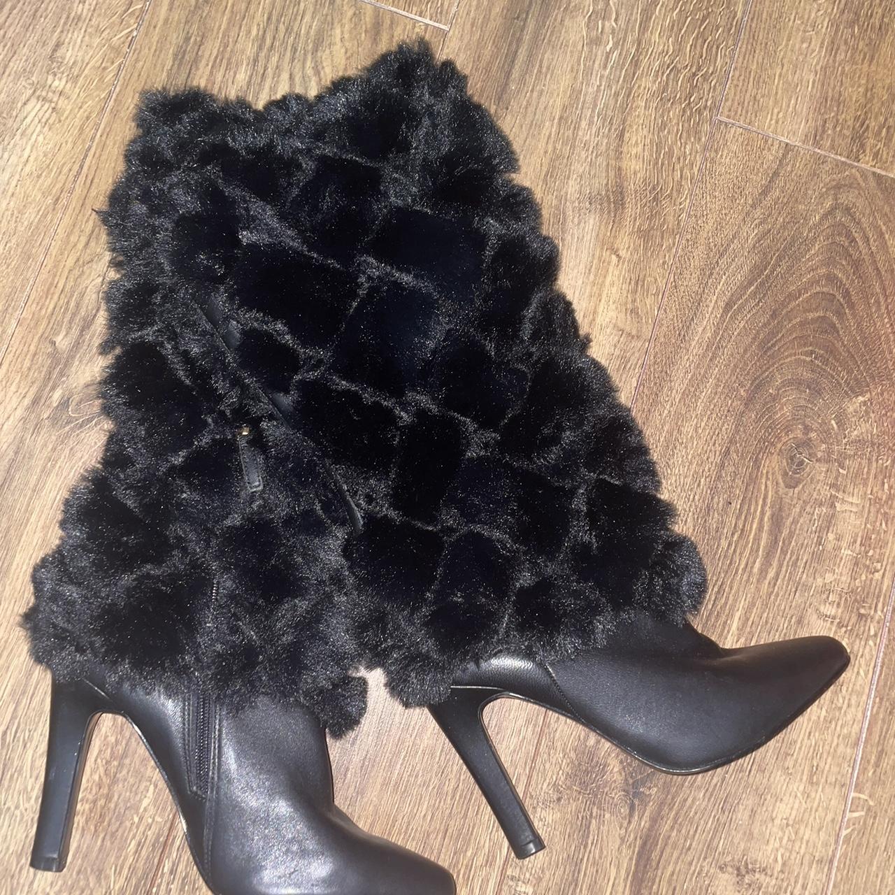 Fur high heeled Kurtgeiger boots. Retailed for 259. Depop