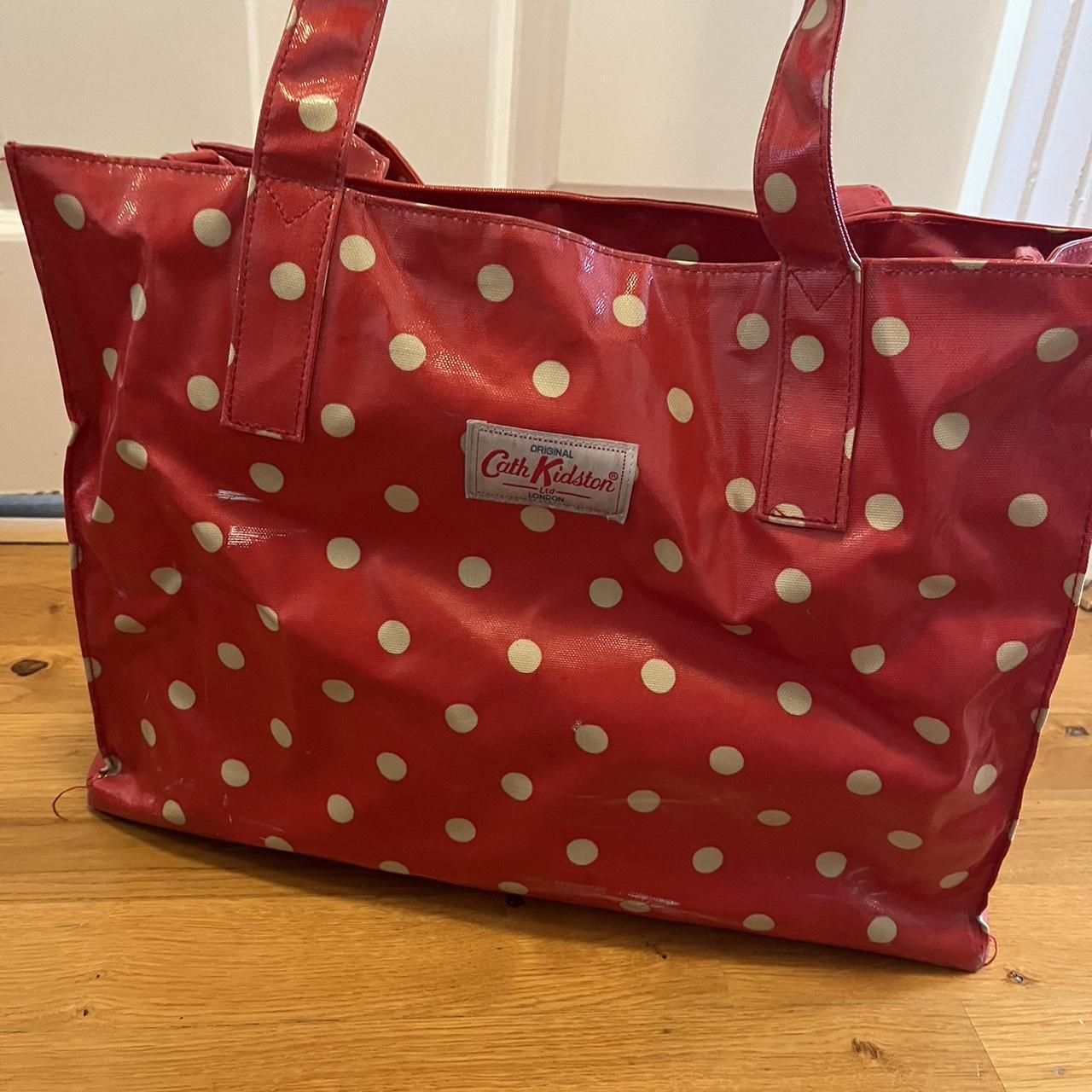 Cath Kidston Red and White Spotty Bag. Large Bag