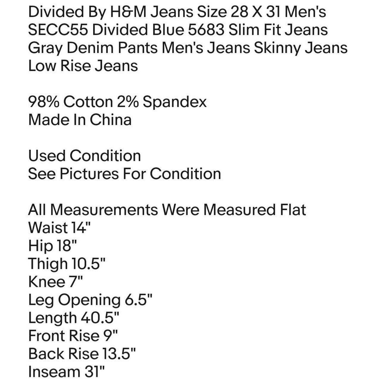 H&m 2024 pants size