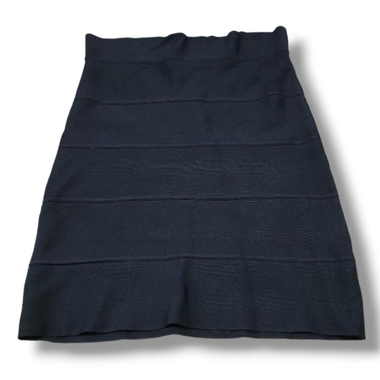 Bcbg black presurized a line skirt