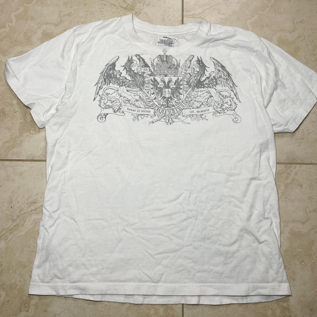 y2k Old Navy Grunge Mall Goth Graphic T-shirt mens... - Depop