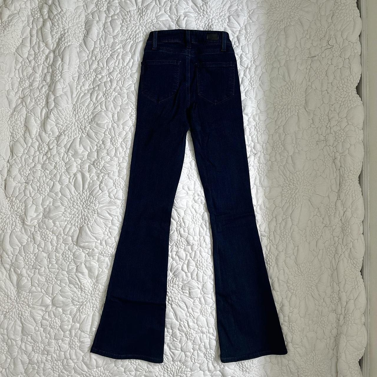 Paige high rise bell canyon jeans ~ dark wash - Depop