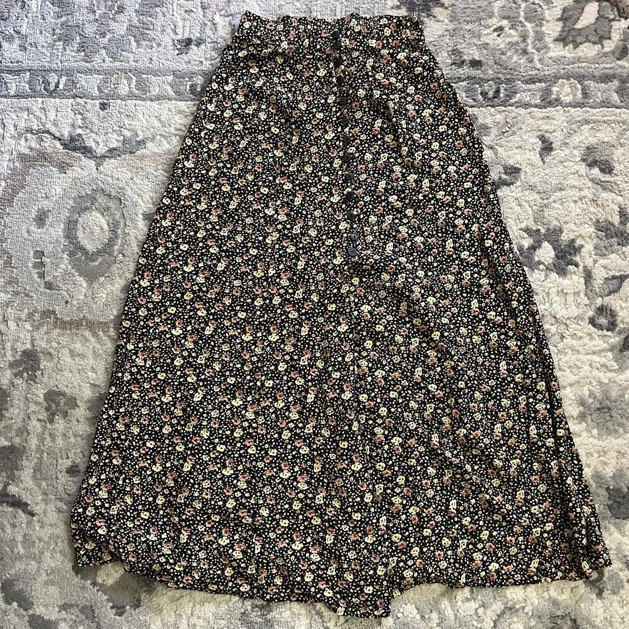 amazing vintage black maxi skirt with a