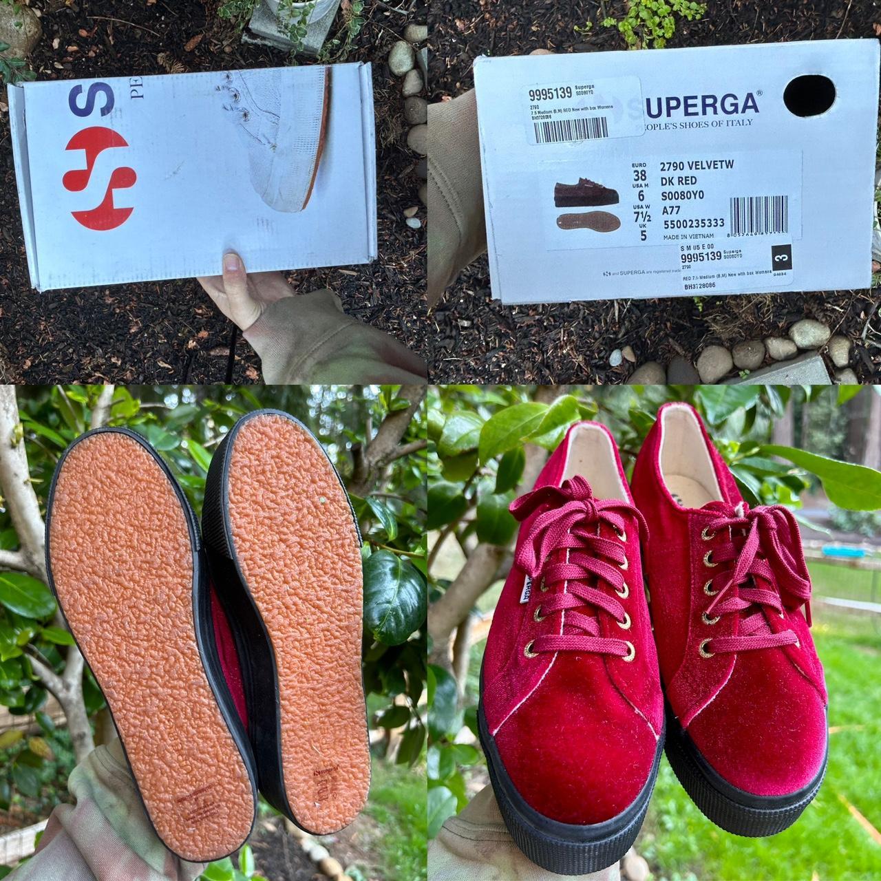 Superga red outlet platform sneakers