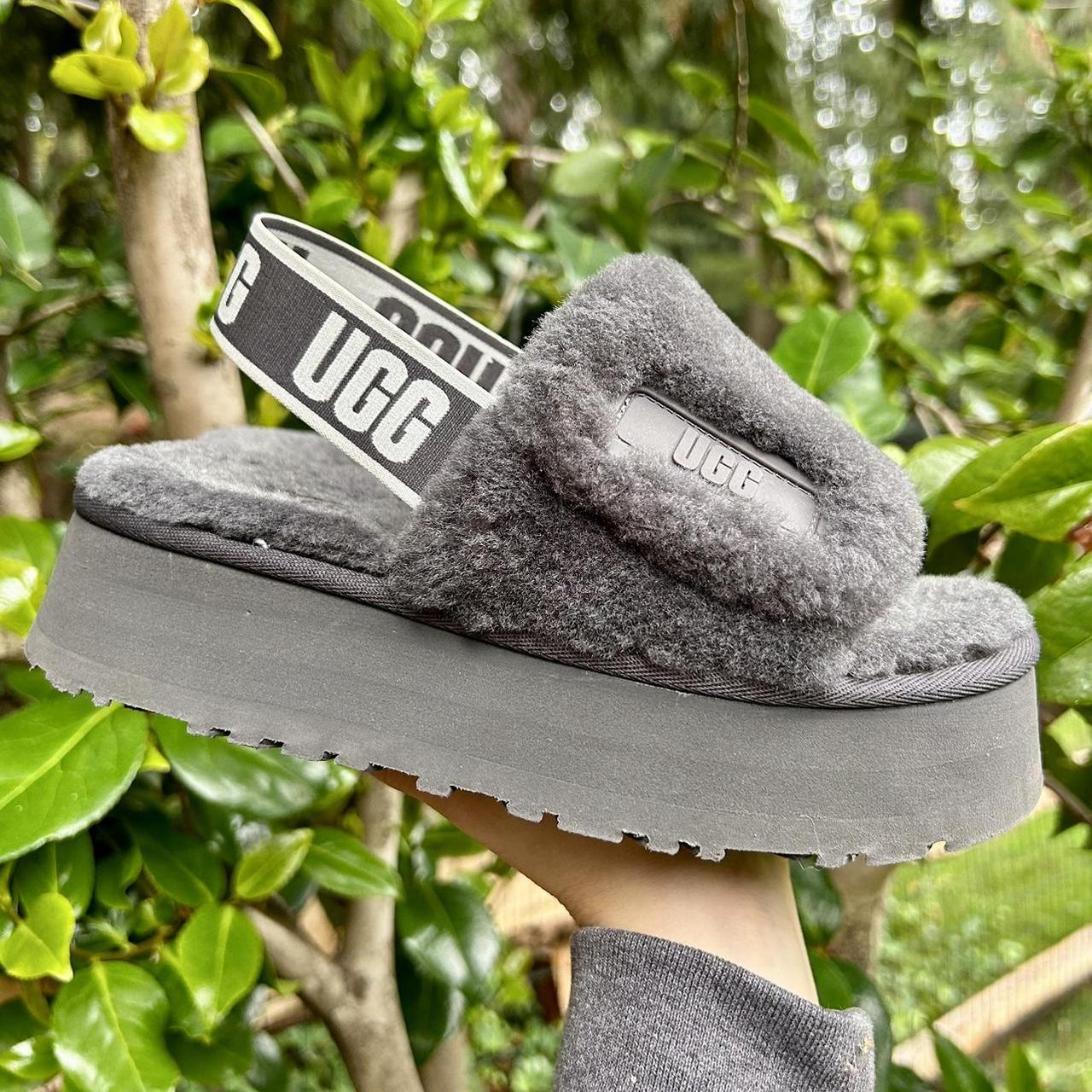 Ugg slides grey sale