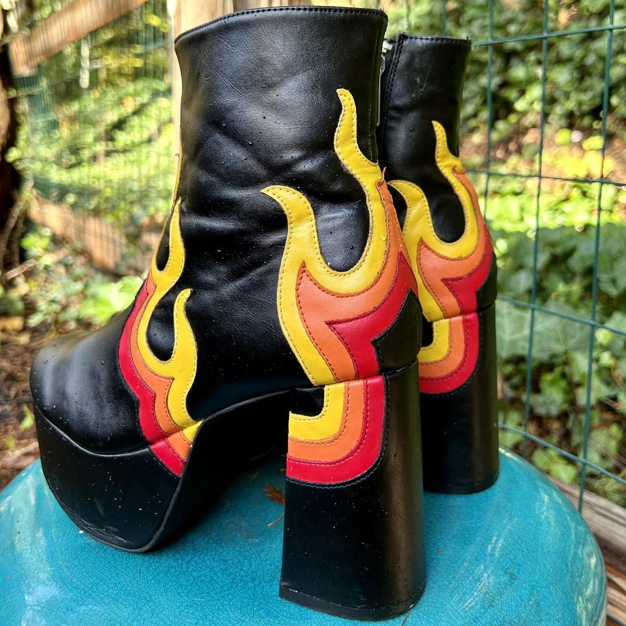 ICONIC PLATFORM FLAME BOOTS 🔥🖤 By CURRENT MOOD/... - Depop