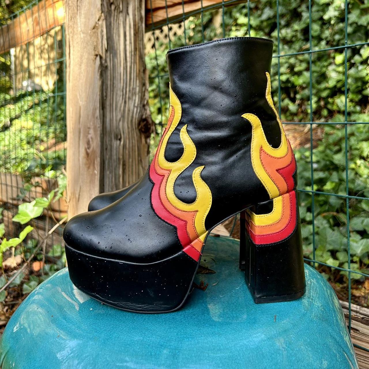 ICONIC PLATFORM FLAME BOOTS 🔥🖤 By CURRENT MOOD/... - Depop