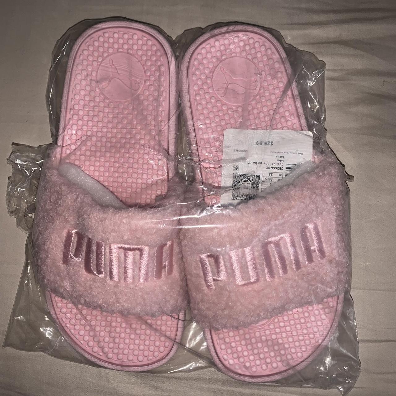 Nwt Sealed Baby Pink Puma Slides Size 6 Retail Depop