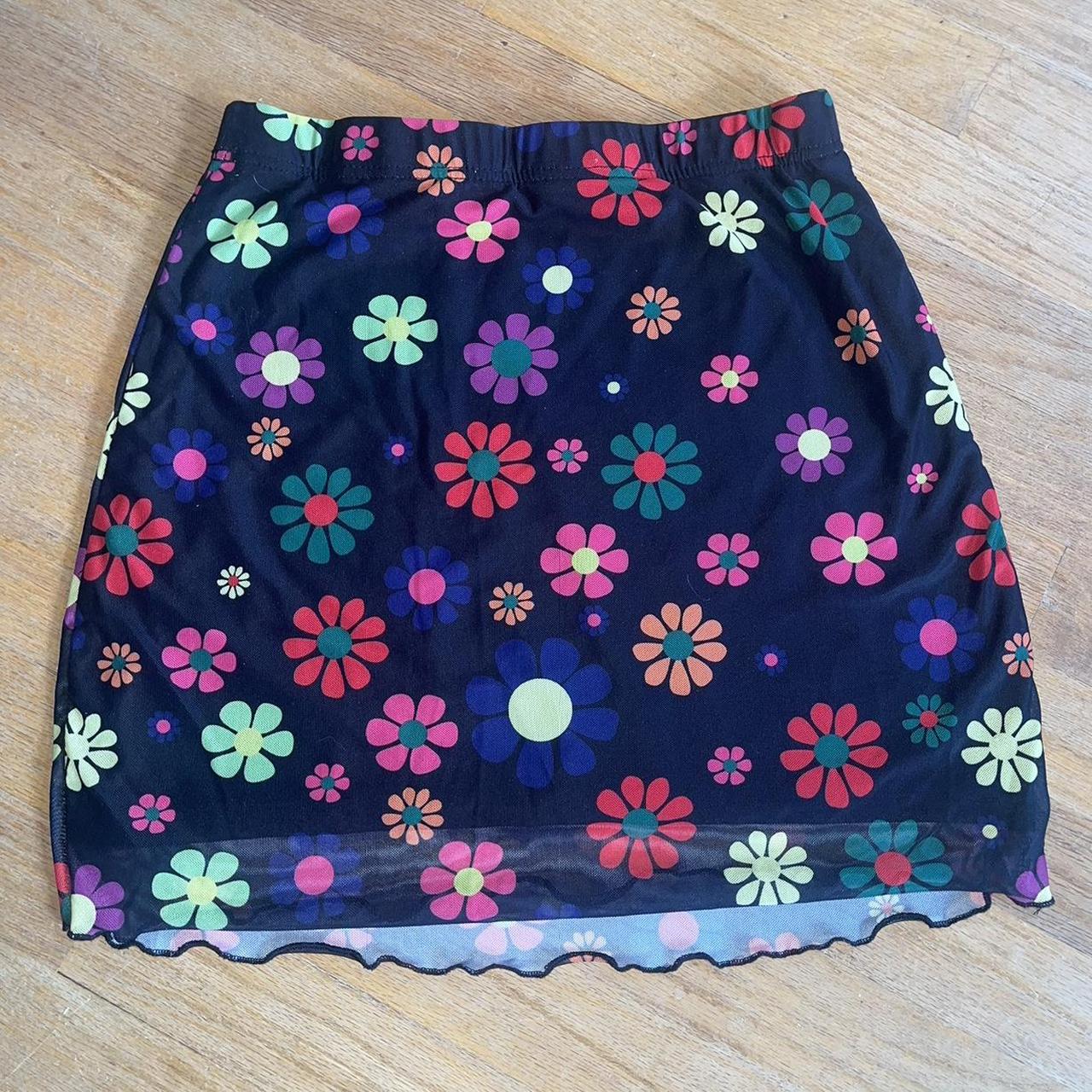 Source Unknown Women's Polyester Skirt - Multi/Bl… - image 1