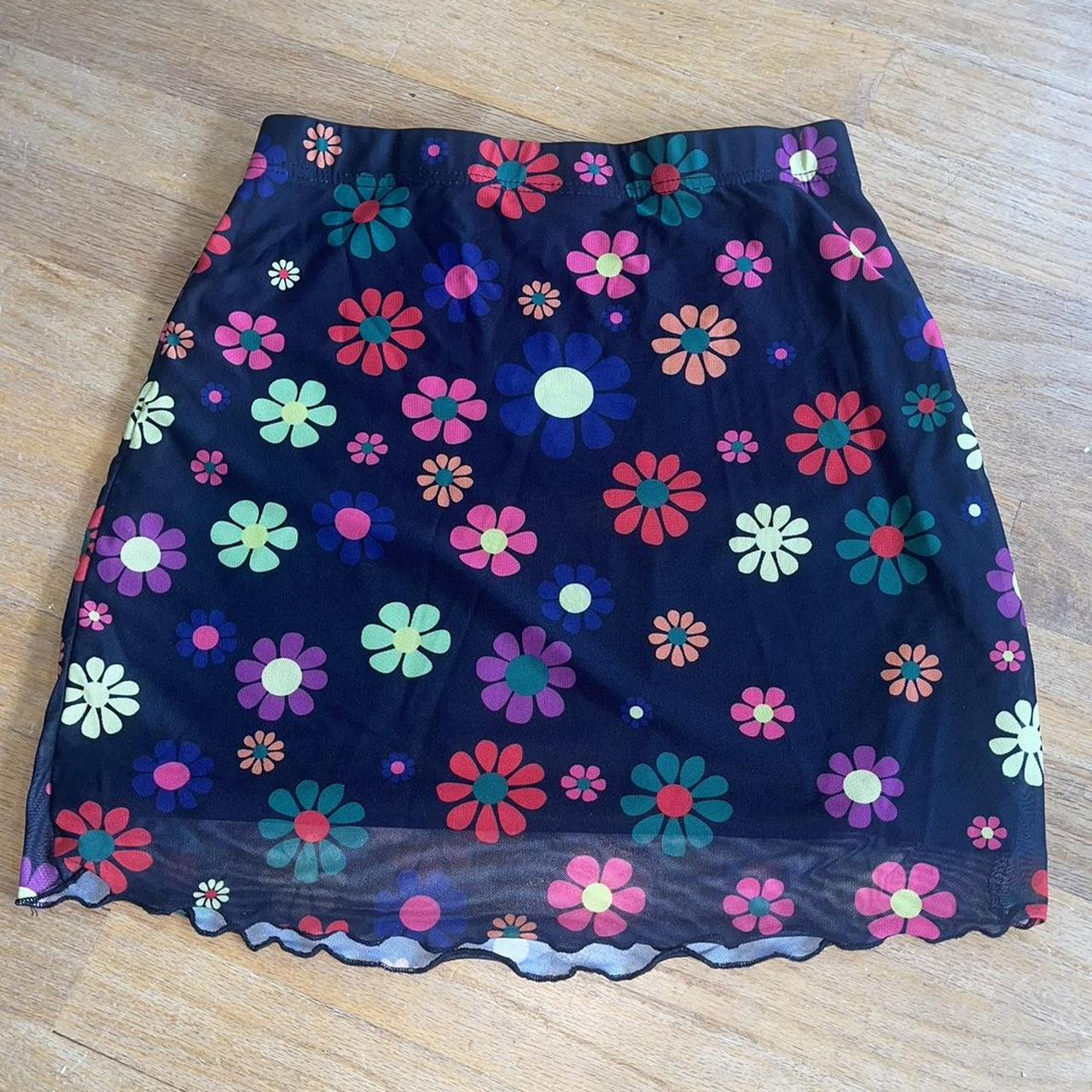 Source Unknown Women's Polyester Skirt - Multi/Bl… - image 2
