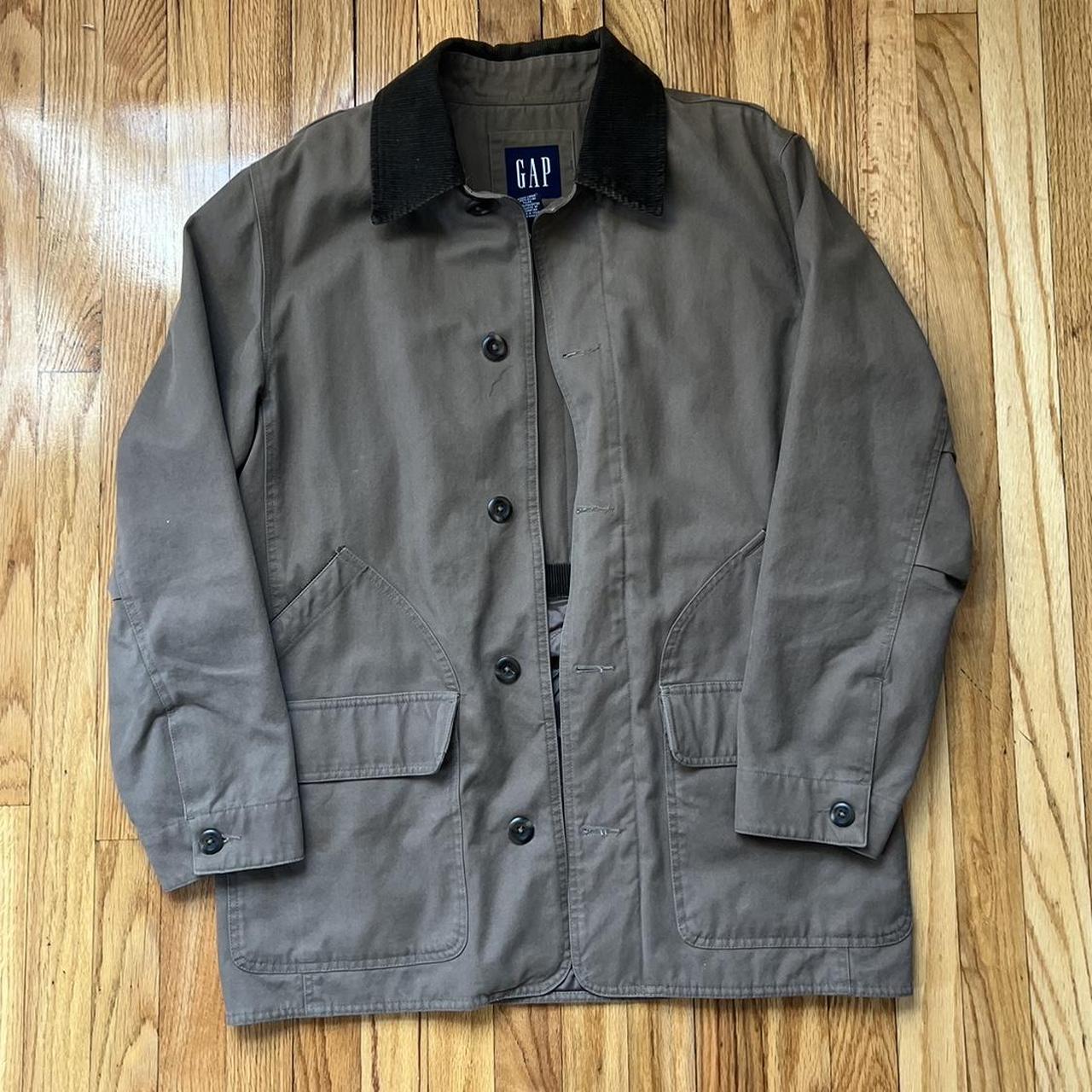 Vintage Dark brown khaki GAP jacket More brown than... - Depop