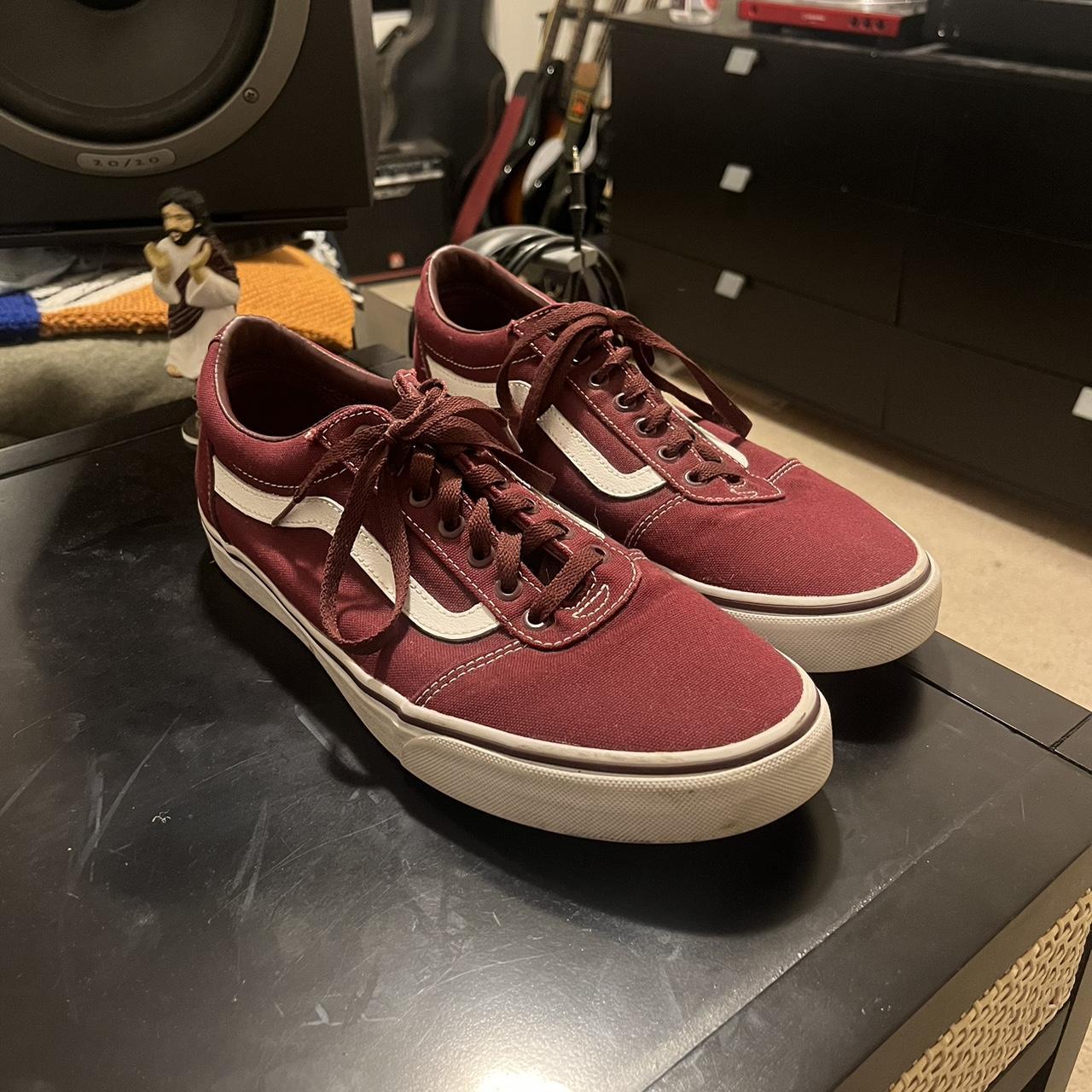 Vans old shop skool burgundy mens