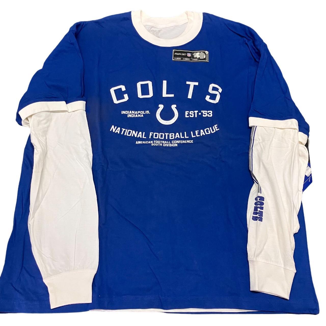 Vintage NFL Indianapolis Colts American Football T-Shirt Blue Large