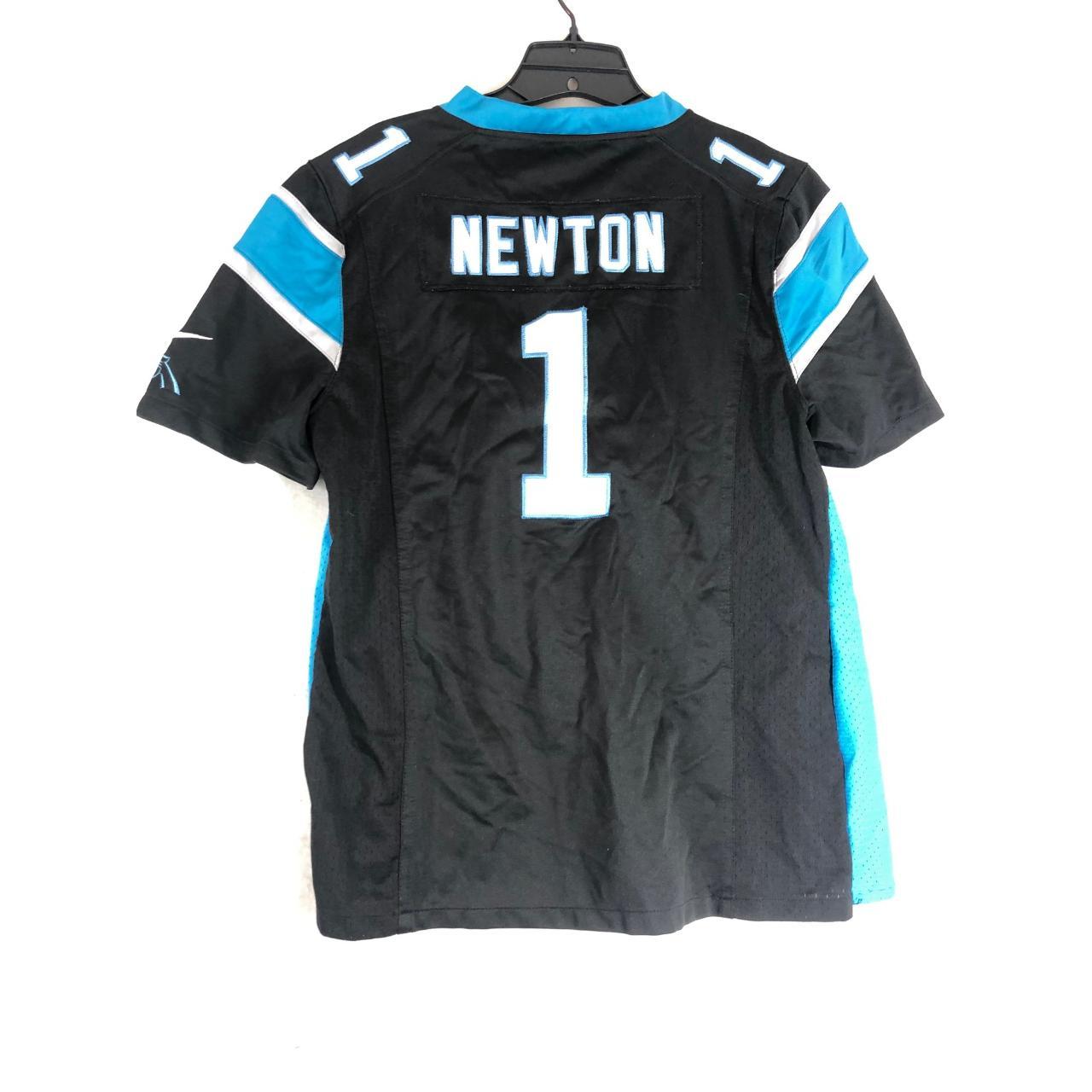 Sold at Auction: 12/9/2018 Cam Newton game worn Carolina Panthers jersey  with Captain patch.