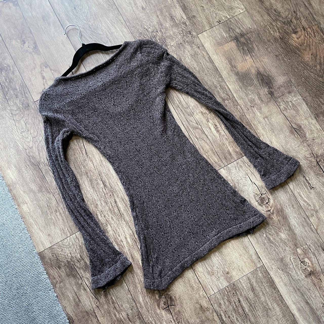 Women's Grey and Brown Jumper Depop