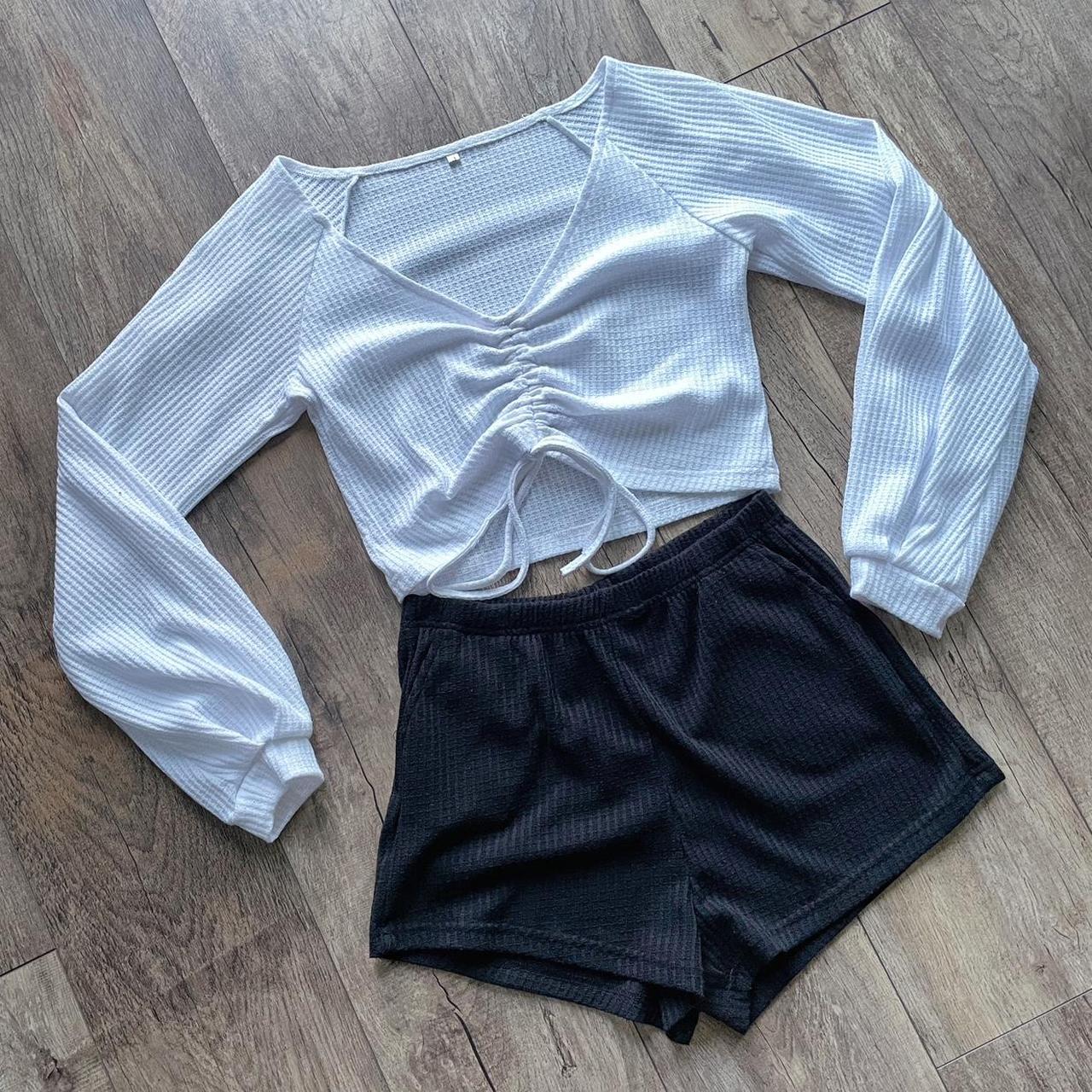 Adorable black and white outfit set from Shein, size... - Depop