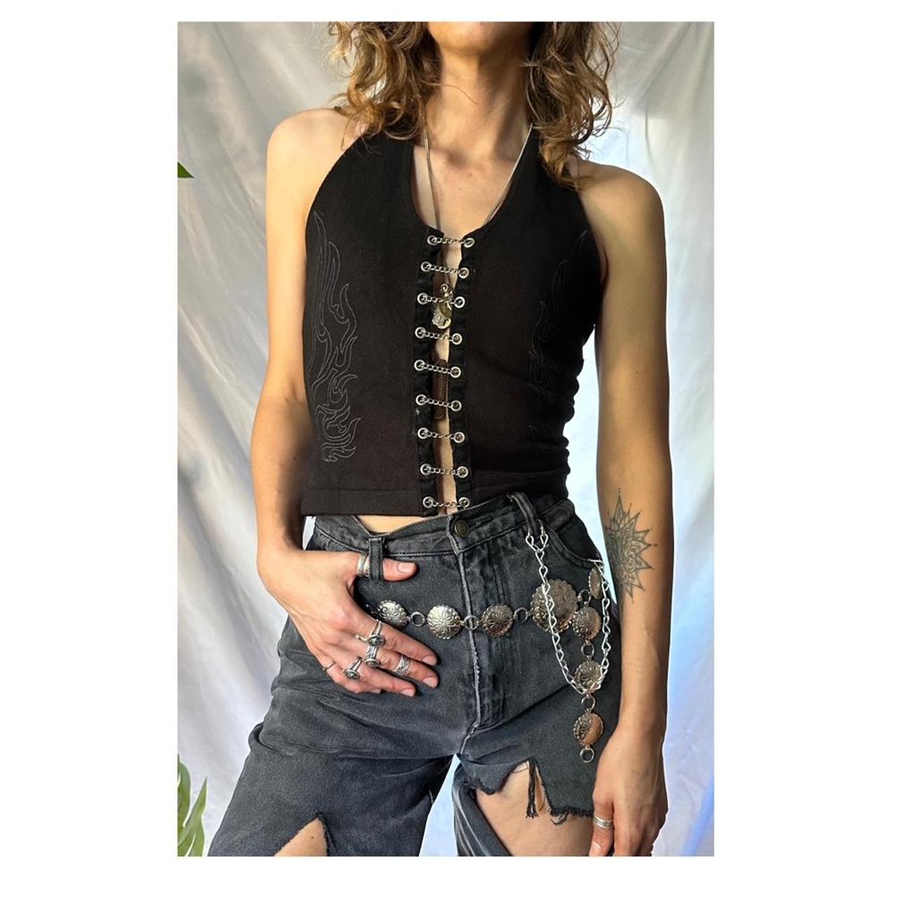 売れ筋がひ贈り物！ Metal Davidson Harley Vintage 00's Chain Depop | Tie Halter トップス