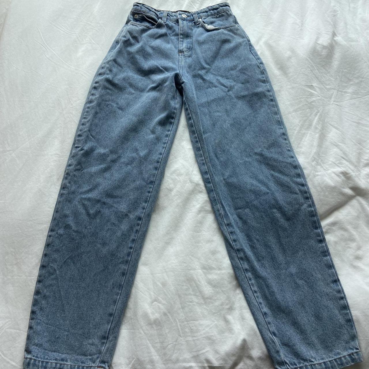 minga london blue jeans with angel print - Depop