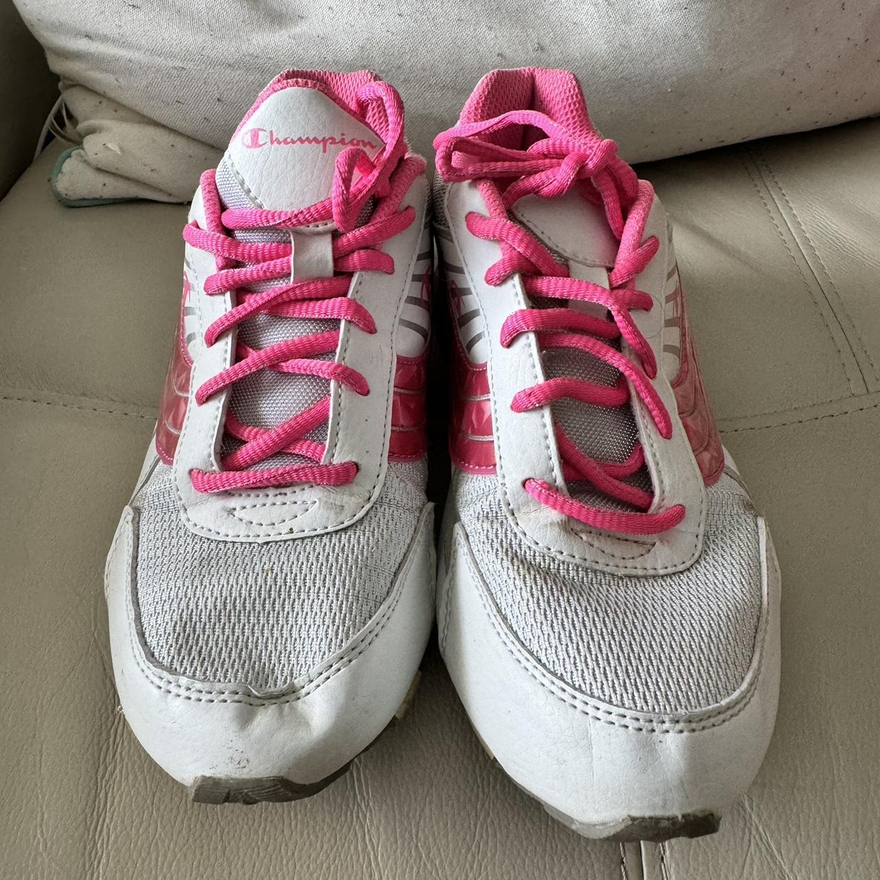 White and pink Champion trainers in great condition