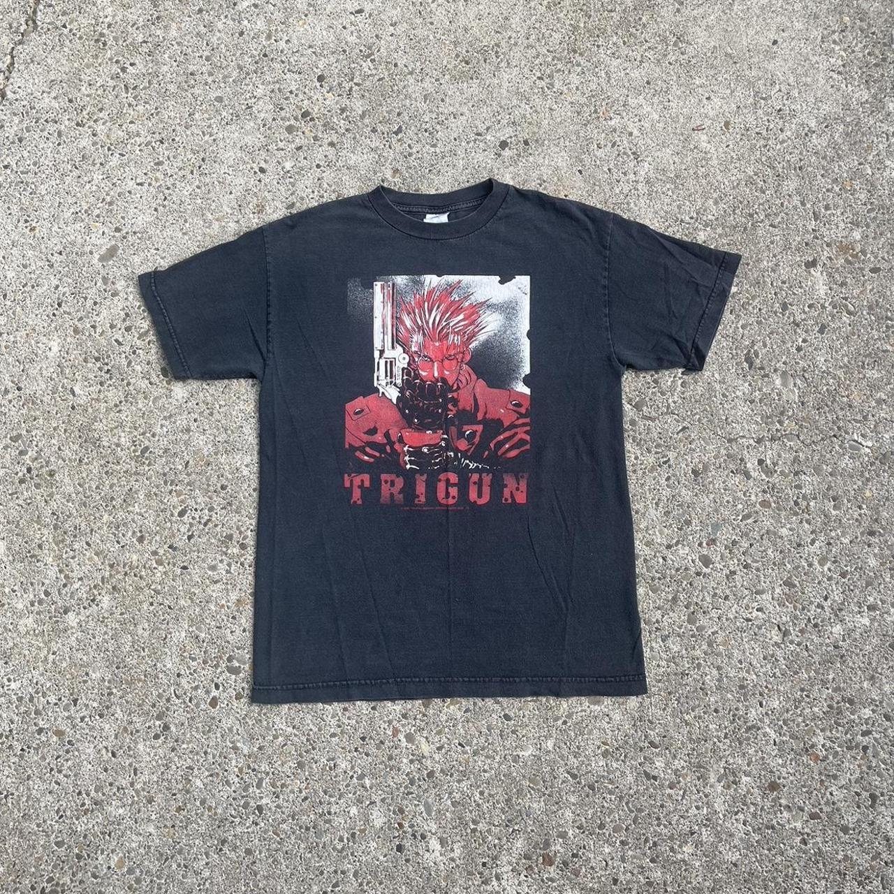 Vtg Trigun Wolfwood Shirt M Anime Movie Double-Sided Promo Tee EUC