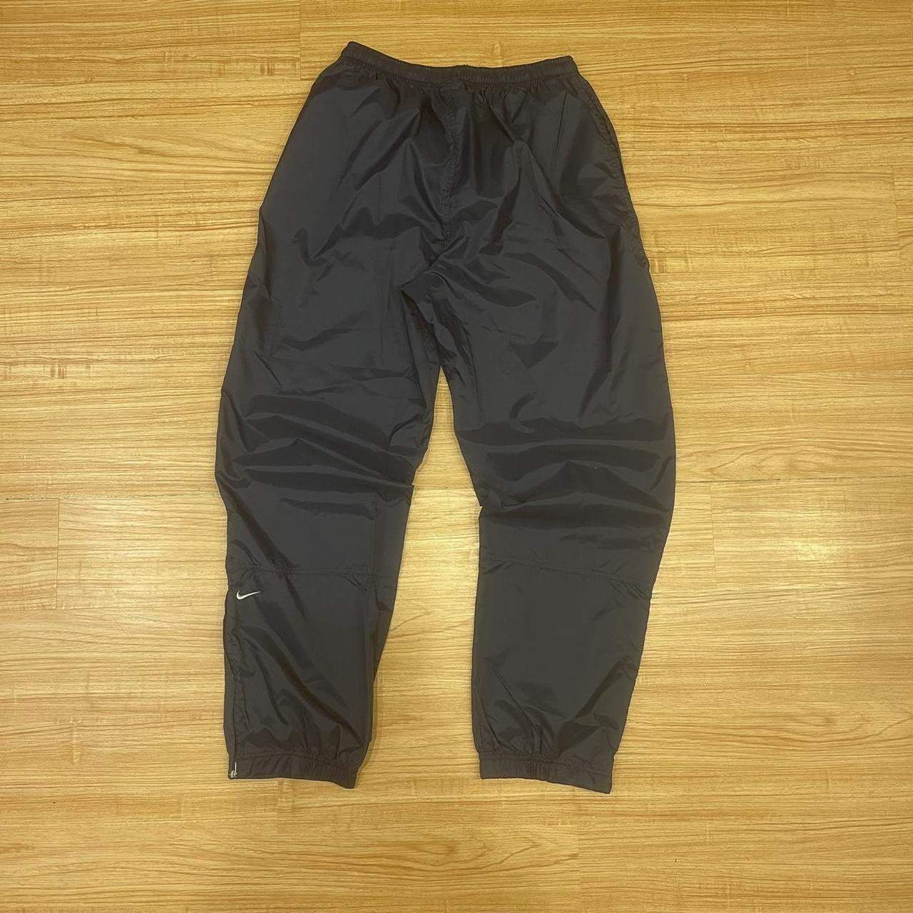 Vintage Nike parachute pants Dark blue Size... - Depop