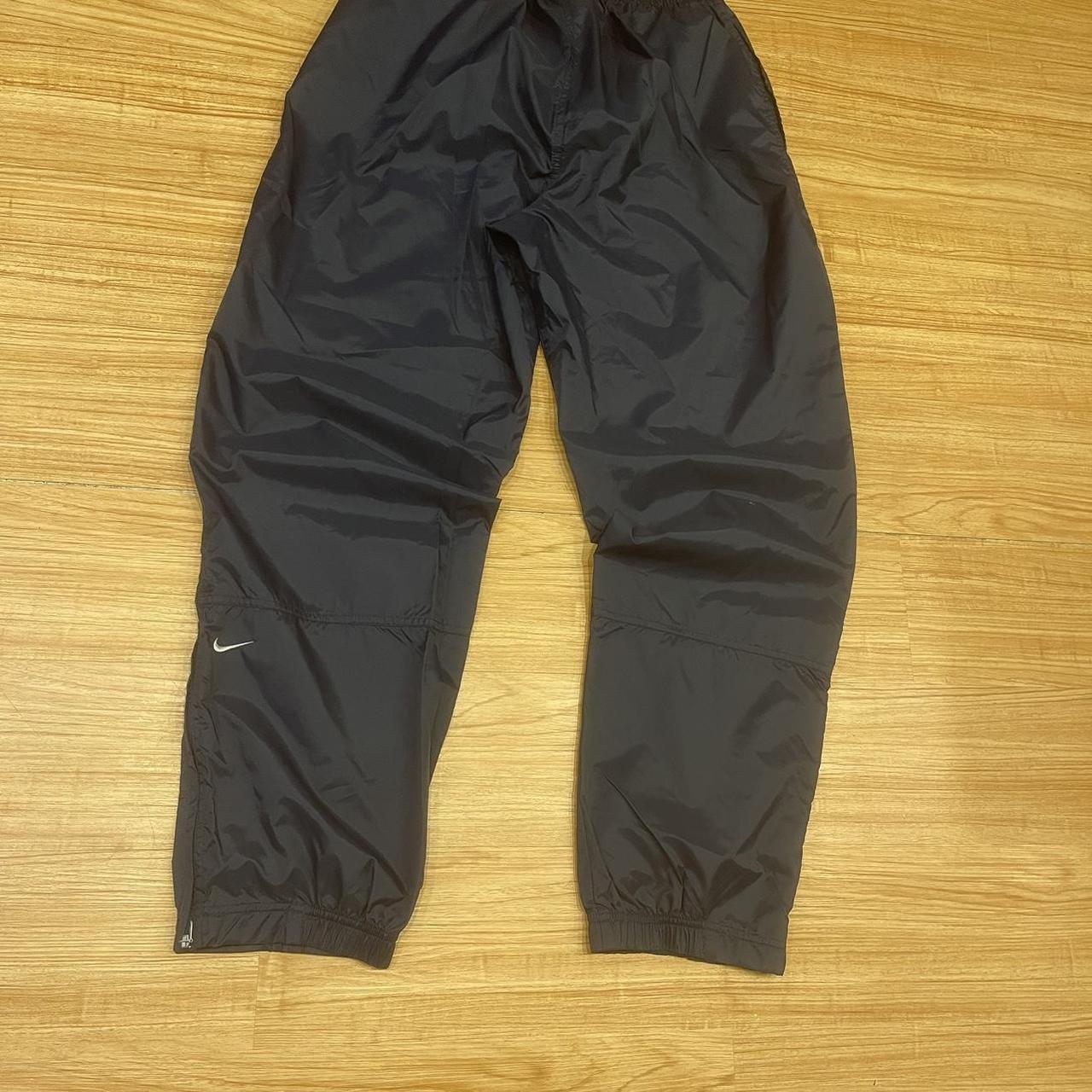 Vintage Nike parachute pants Dark blue Size... - Depop