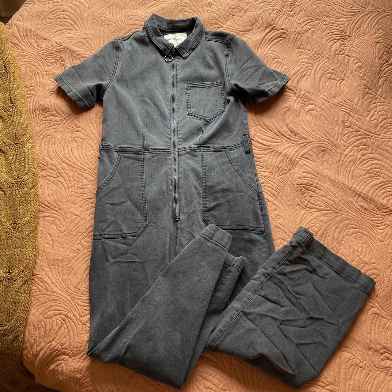 Cotton On washed black denim jumpsuit excellent... Depop