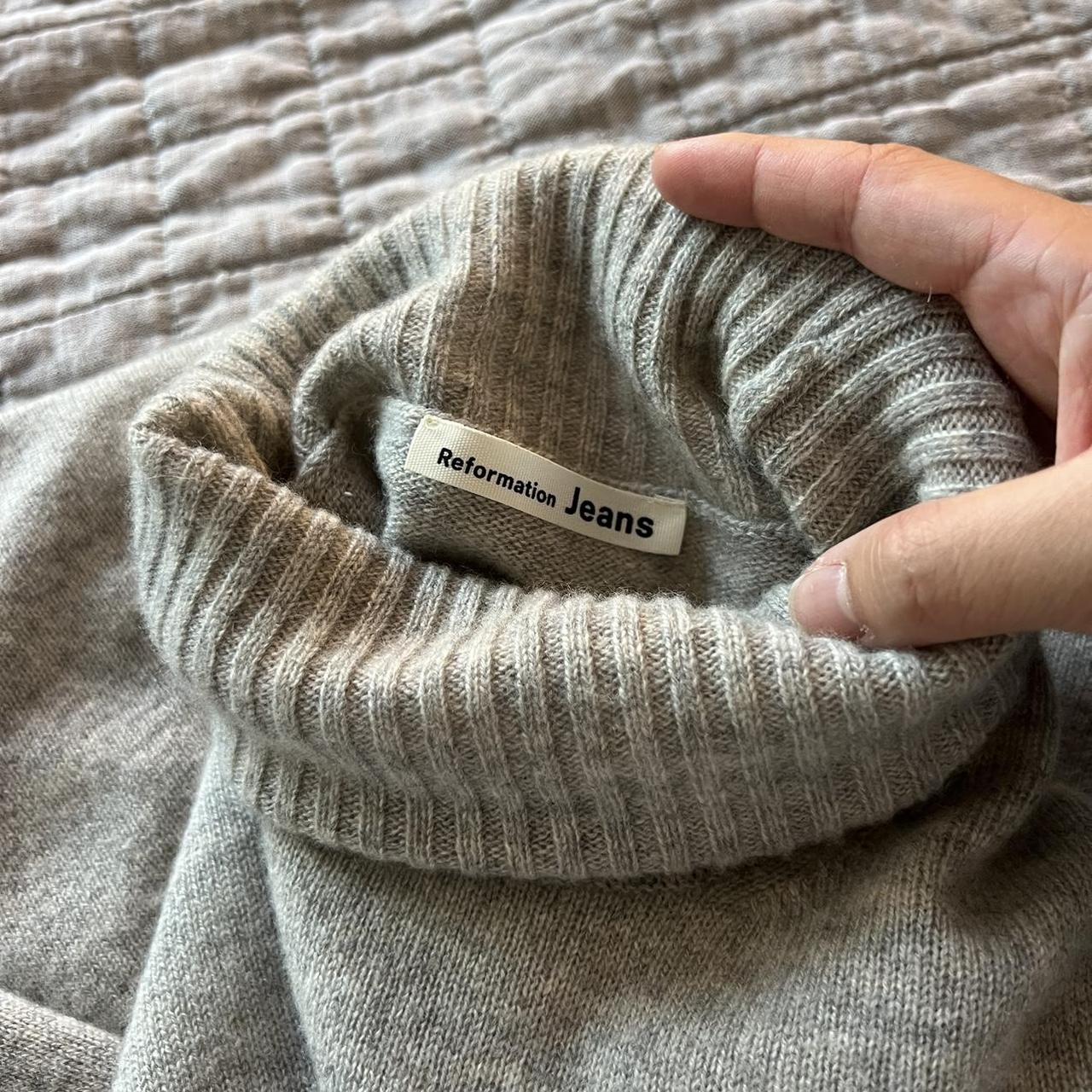 Reformation Boyfriend Cashmere Turtleneck Color is... - Depop