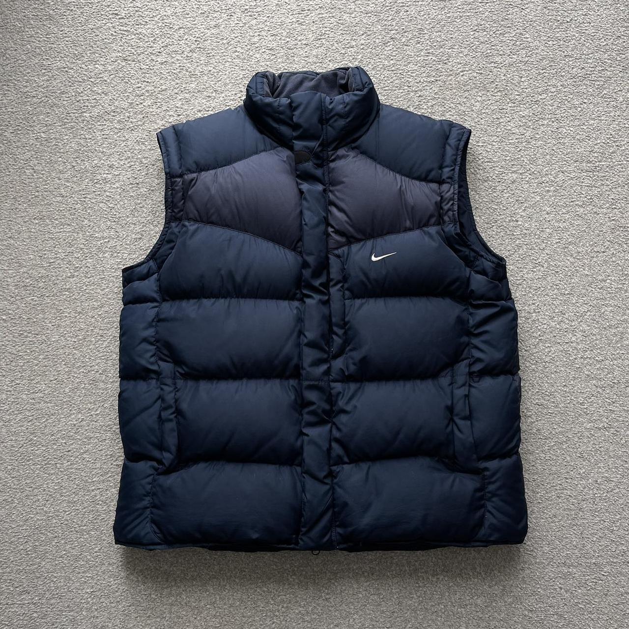 Mens Nike Gilet body warmer In Navy Rare piece Down... - Depop