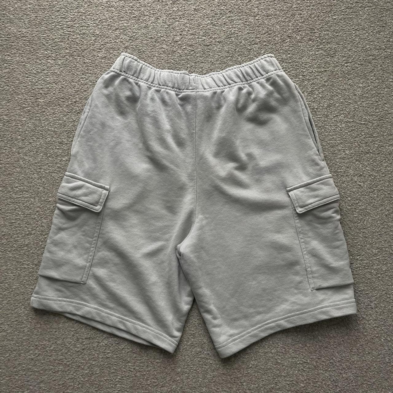 mens grey nike fleece shorts
