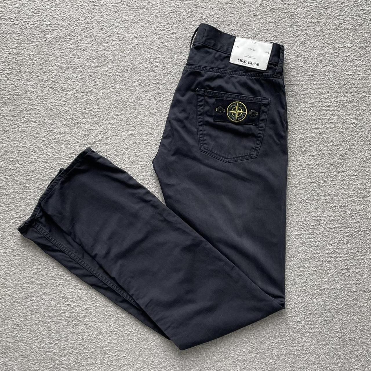 Stone Island Men's Black Jeans Depop