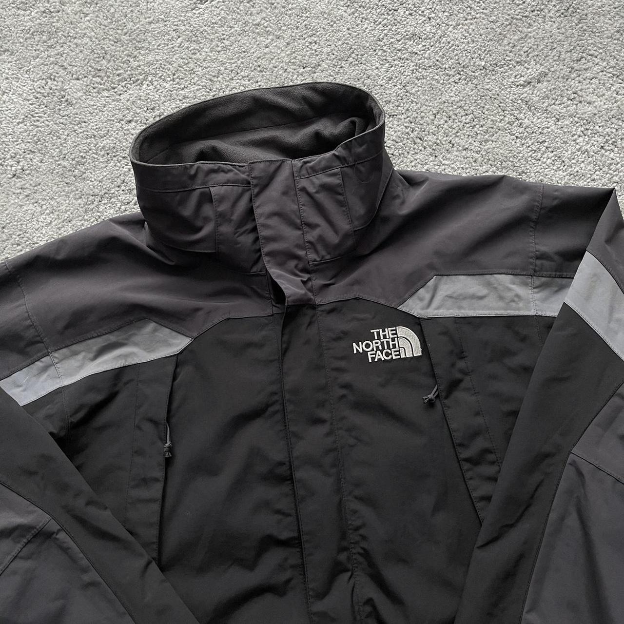 The North Face HyVent Rain Jacket Mens S Black and... - Depop