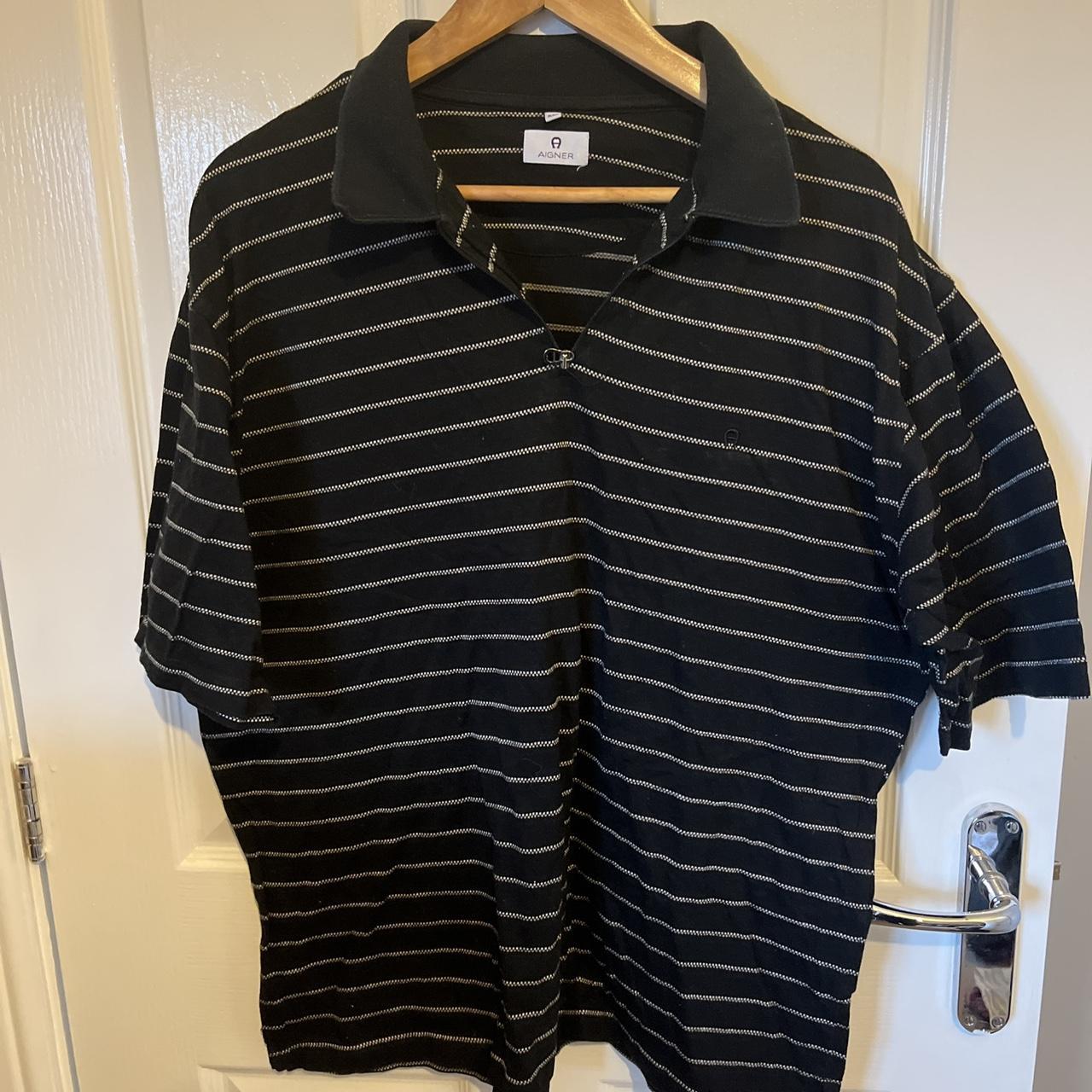 Mens aigner striped t shirt size XXl - Depop