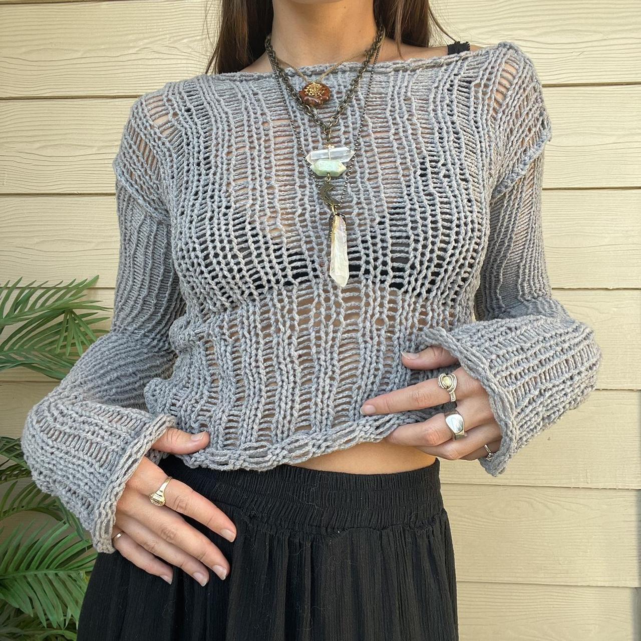 Handmade Knit Deconstructed Sweater 💌 FREE... - Depop
