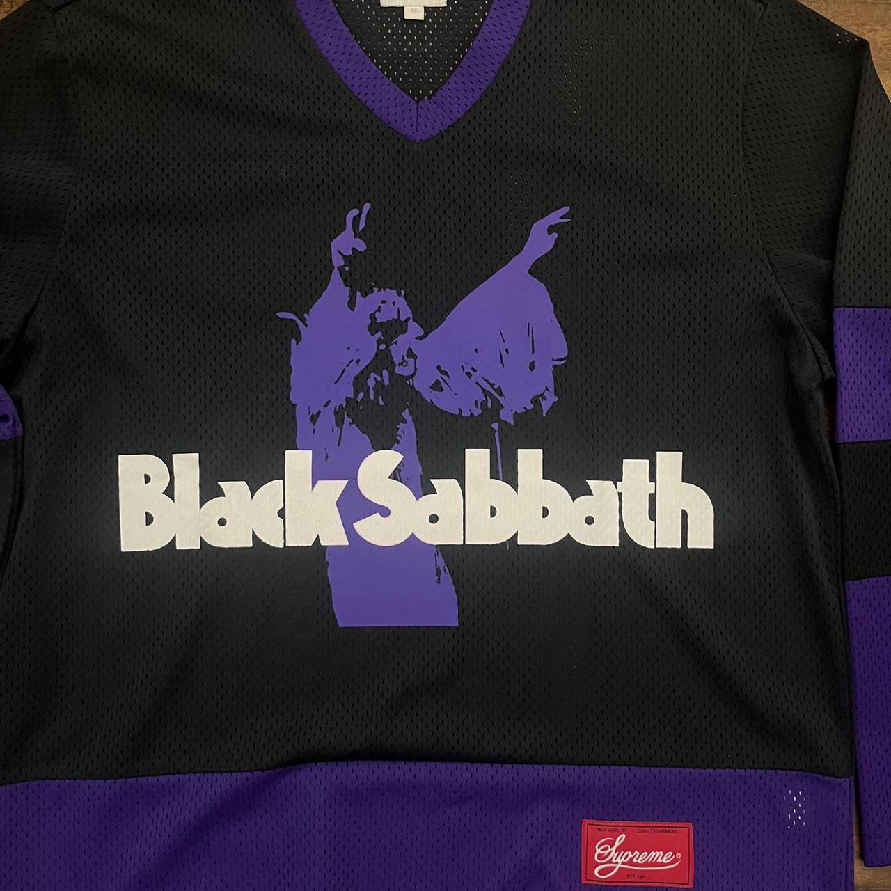 Supreme Black Sabbath Hockey Jersey Size M, still | Depop