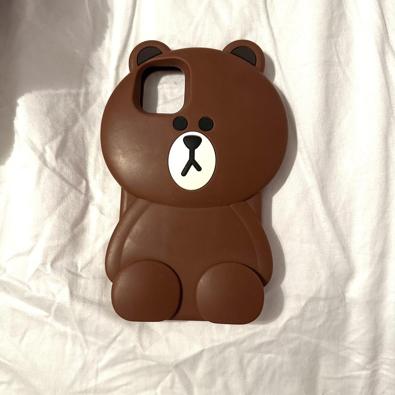 Line Friends Brown bear iPhone 11 phone case. Rubber - Depop
