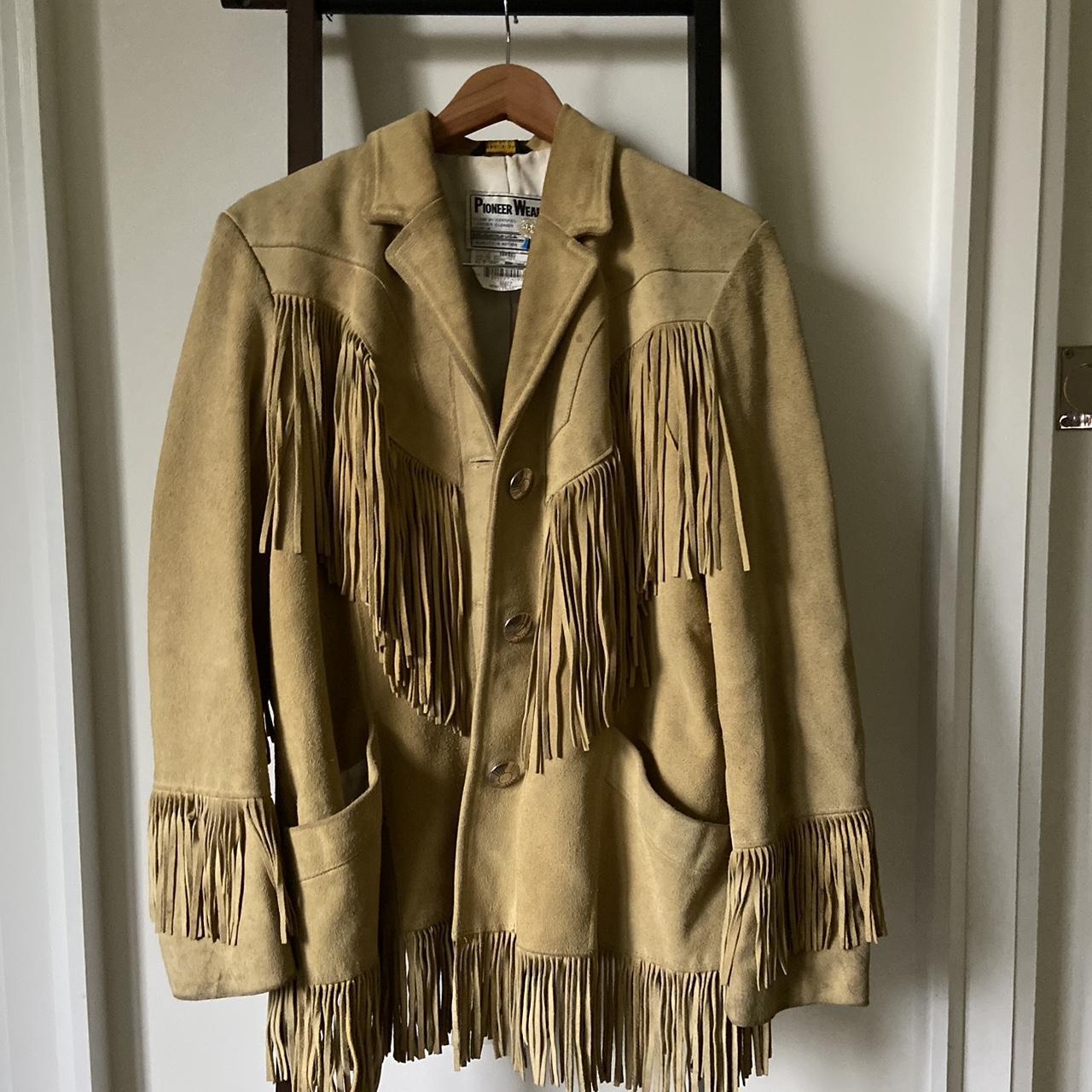 Pioneer wear authentic leather jacket Fringe suede. Depop