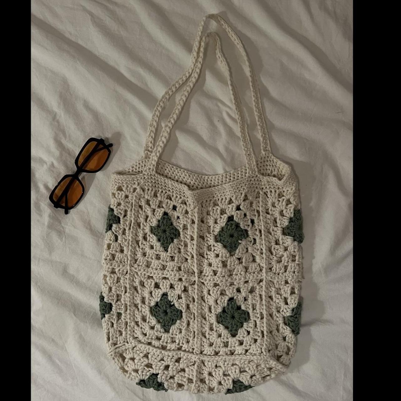 Handmade crocheted tote bag Material is cotton for... - Depop