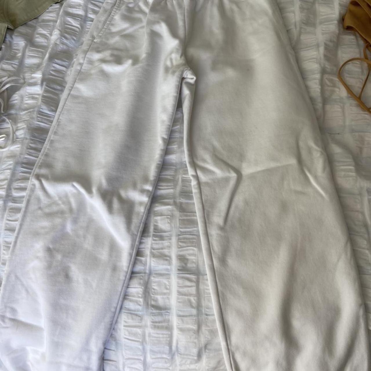 Brandy Melville White Trackies !!!!! Hardly worn... - Depop