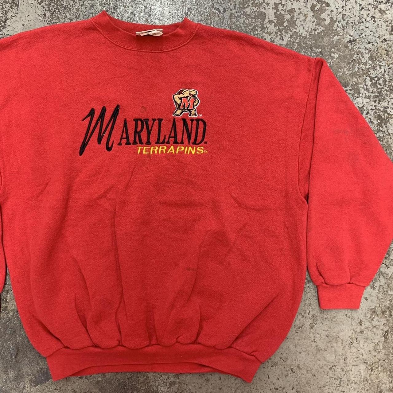 Vintage 90s Maryland Terrapins embroidered mascot... - Depop