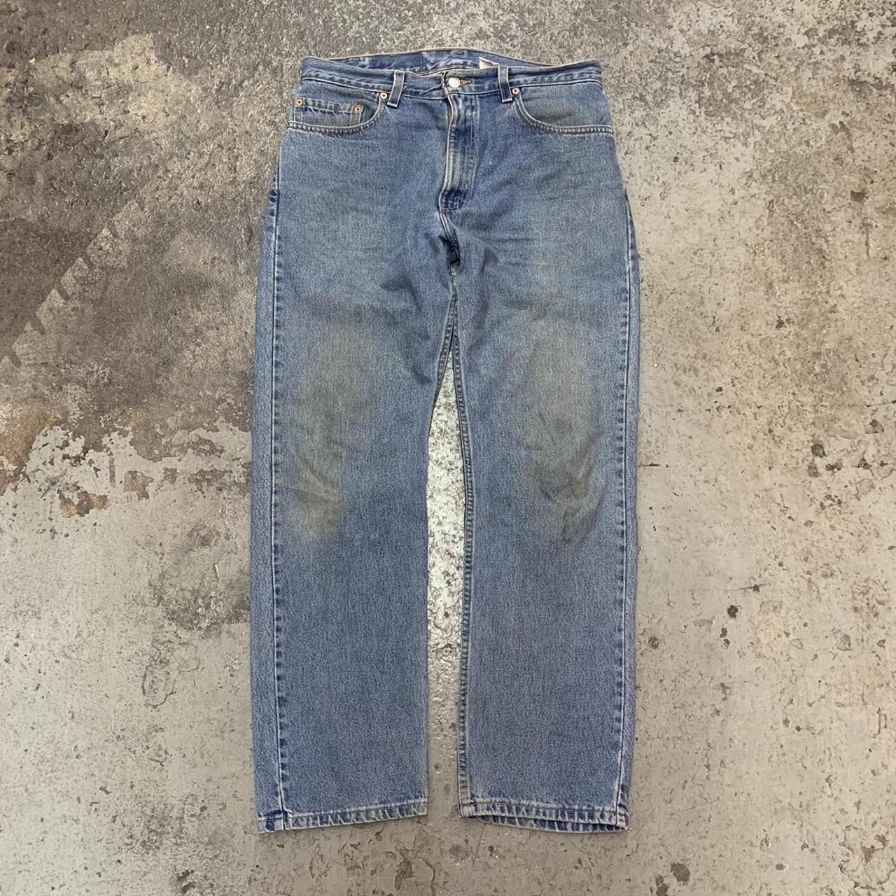 vintage 90s Levi’s 505 straight leg light wash denim... - Depop