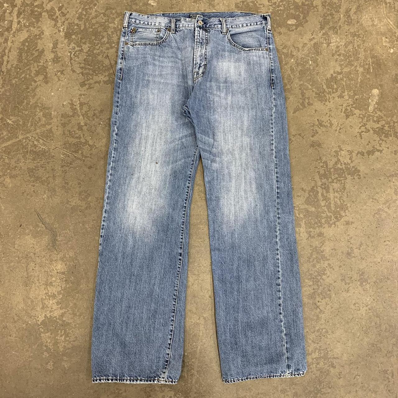 Ralph Lauren Men's Blue and White Jeans | Depop