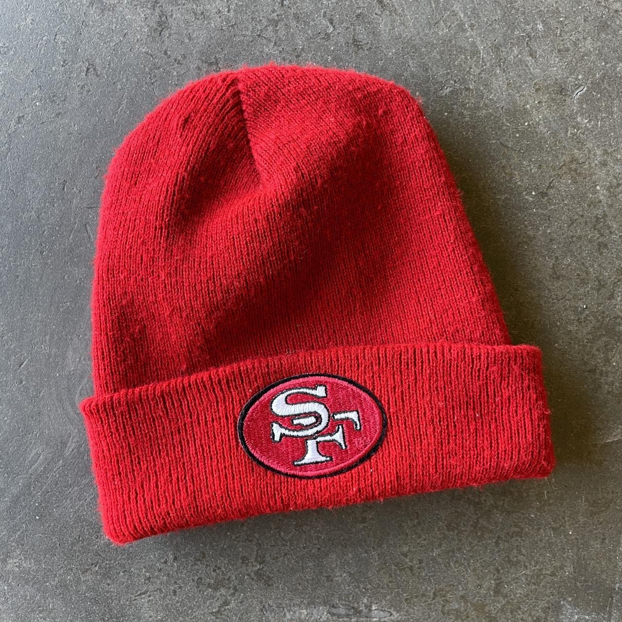 Vintage San Francisco 49ers Beanie Hat Cap Pink - Depop