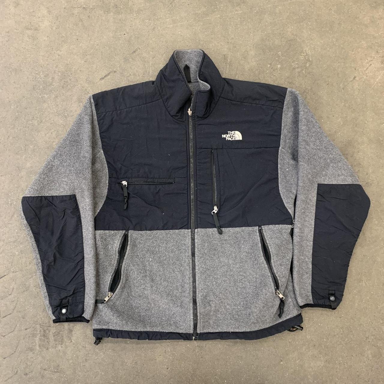 vintage Y2K The north face grey denali black fleece... - Depop