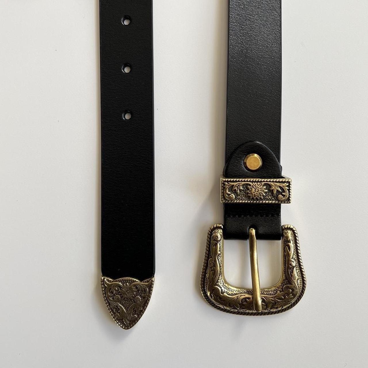 vintage black american western belt these belts are... - Depop