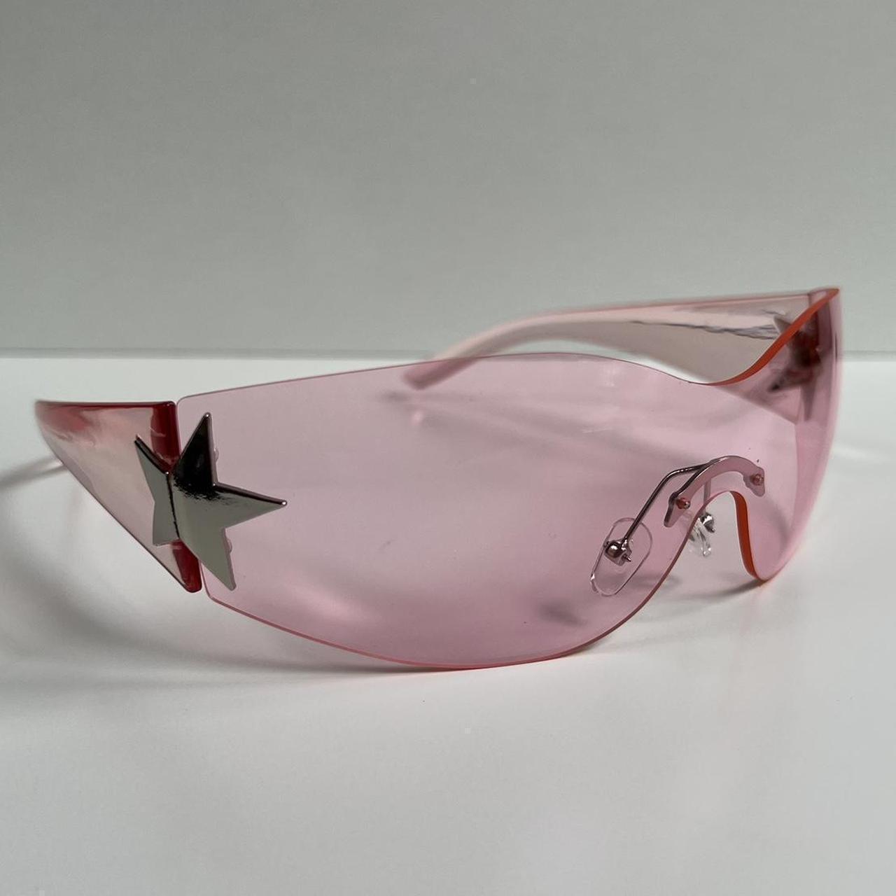 y2k 2000s vintage style pink frameless Depop