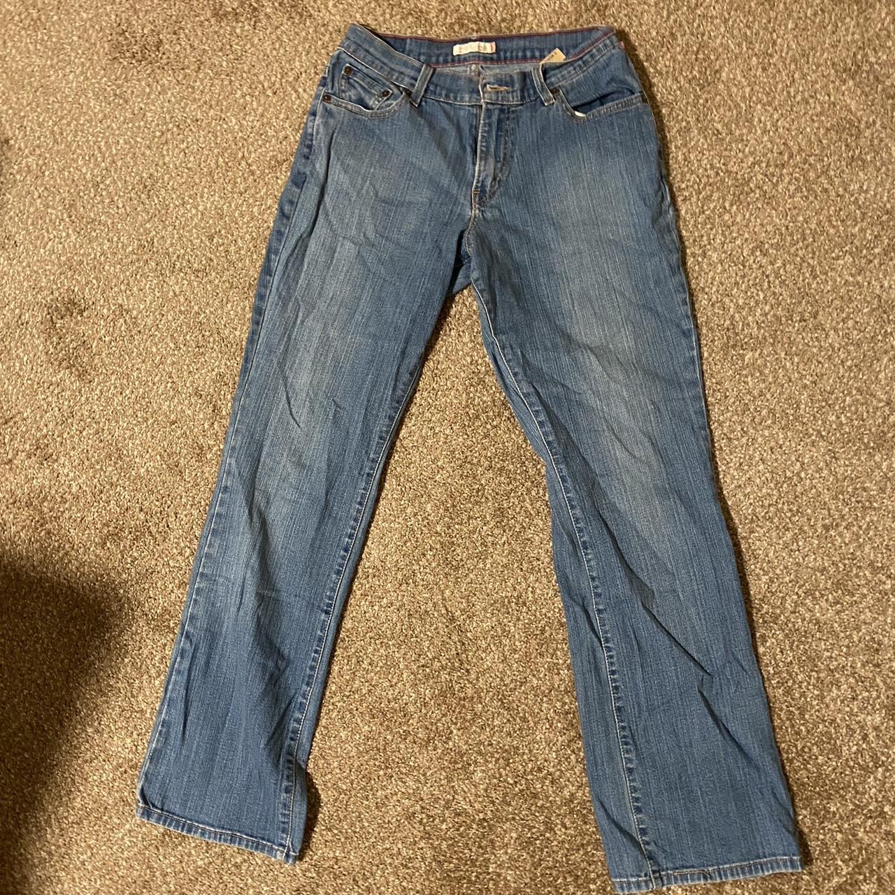 Low rise Levi jeans, medium wash, 2000s style,... - Depop