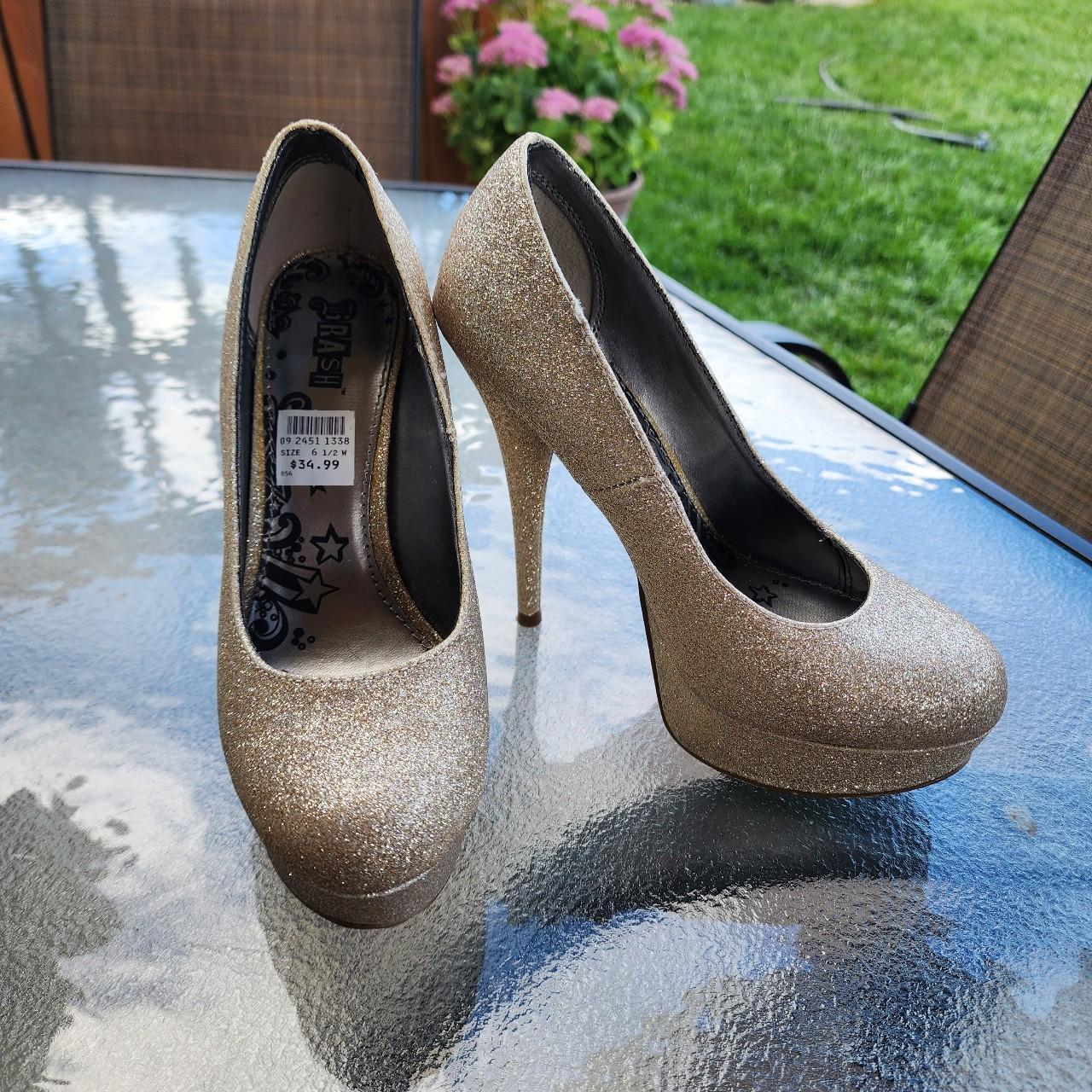 Brash sales gold heels