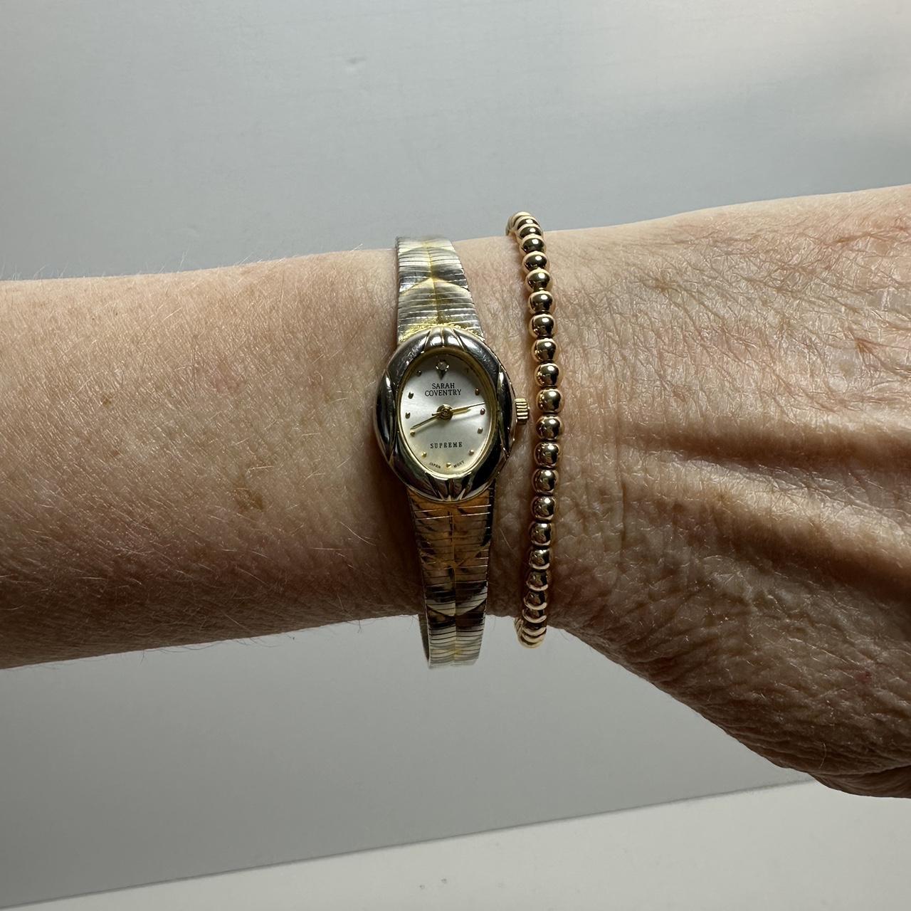 Vintage Sarah Coventry supreme wristwatch. Gold and Depop